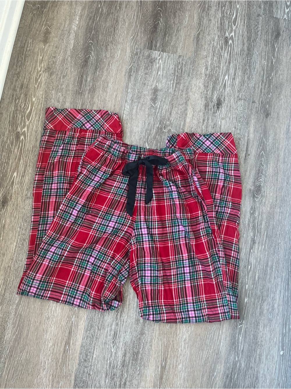 Victoria’s Secret Red Pink Plaid Pajama Lounge Pants Womens XS Sleepwear